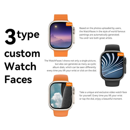 WIWU SW01 Ultra 1.9 inch IPS Screen IP68 Waterproof Bluetooth Smart Watch, Support Heart Rate Monitoring (Black) - Smart Watches by WIWU | Online Shopping UK | buy2fix