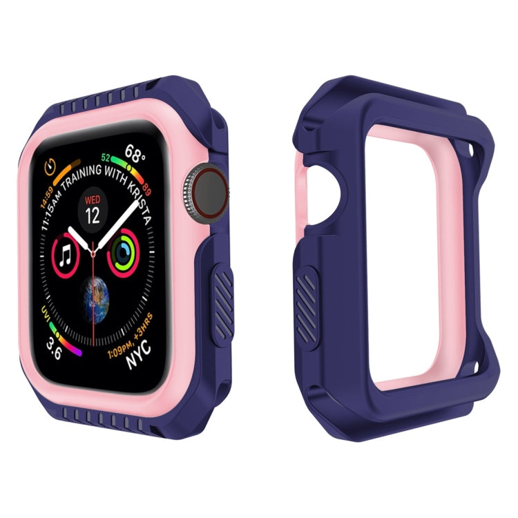 Smart Watch Shockproof Two Color Protective Case for Apple Watch Series 3 38mm(Pink Blue) - Watch Cases by buy2fix | Online Shopping UK | buy2fix