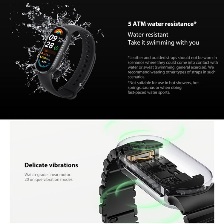 [HK Warehouse] Original Xiaomi Smart Band 9 Global 1.62 inch AMOLED Screen 5ATM Waterproof Smart Watch, Support Blood Oxygen / Heart Rate Monitor (Silver) - Wearable Devices by Xiaomi | Online Shopping UK | buy2fix