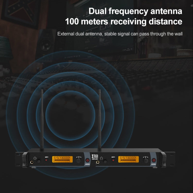 XTUGA IEM1200 Wireless Transmitter 4 Bodypack Stage Singer In-Ear Monitor System (UK Plug) - Microphone by XTUGA | Online Shopping UK | buy2fix