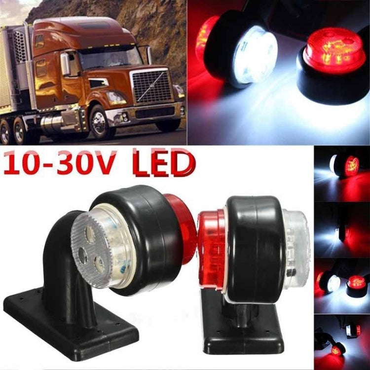 2pcs Car / Truck 12-30V LED Red White Side Marker Indicator Lights Bulb Lamp - Clearance Lights by buy2fix | Online Shopping UK | buy2fix