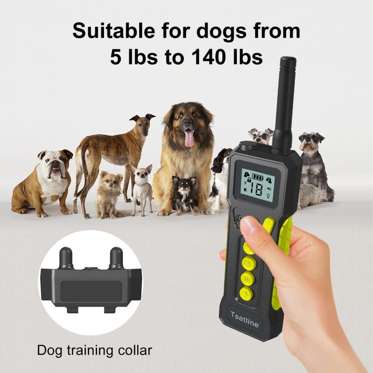 Tsattine T10 IP68 Waterproof 2000FT Dog Training Device with LCD Light - Training Aids by buy2fix | Online Shopping UK | buy2fix