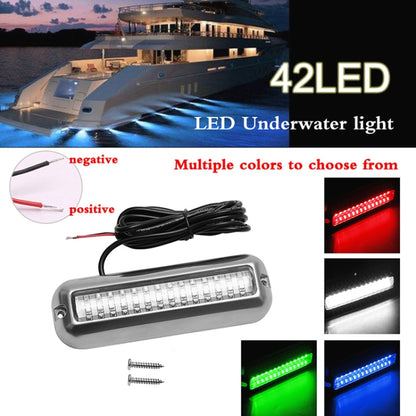MK-042 Ship / Yacht 10-30V 42LEDs Waterproof Stainless Steel Underwater Light (White Light) - Marine Accessories & Parts by buy2fix | Online Shopping UK | buy2fix
