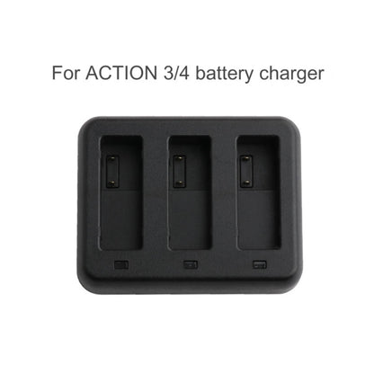 For DJI Osmo Action 4 / 3 Tri-Slot Batteries Charger (Black) -  by buy2fix | Online Shopping UK | buy2fix