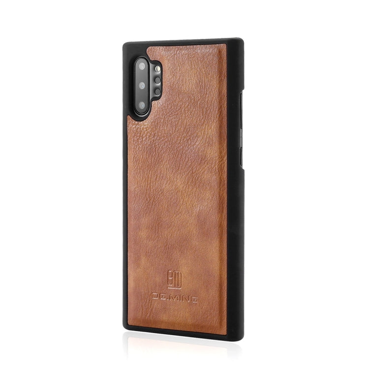 DG.MING Crazy Horse Texture Flip Detachable Magnetic Leather Case with Holder & Card Slots & Wallet for Samsung Galaxy Note 10+(Brown) - Galaxy Phone Cases by DG.MING | Online Shopping UK | buy2fix