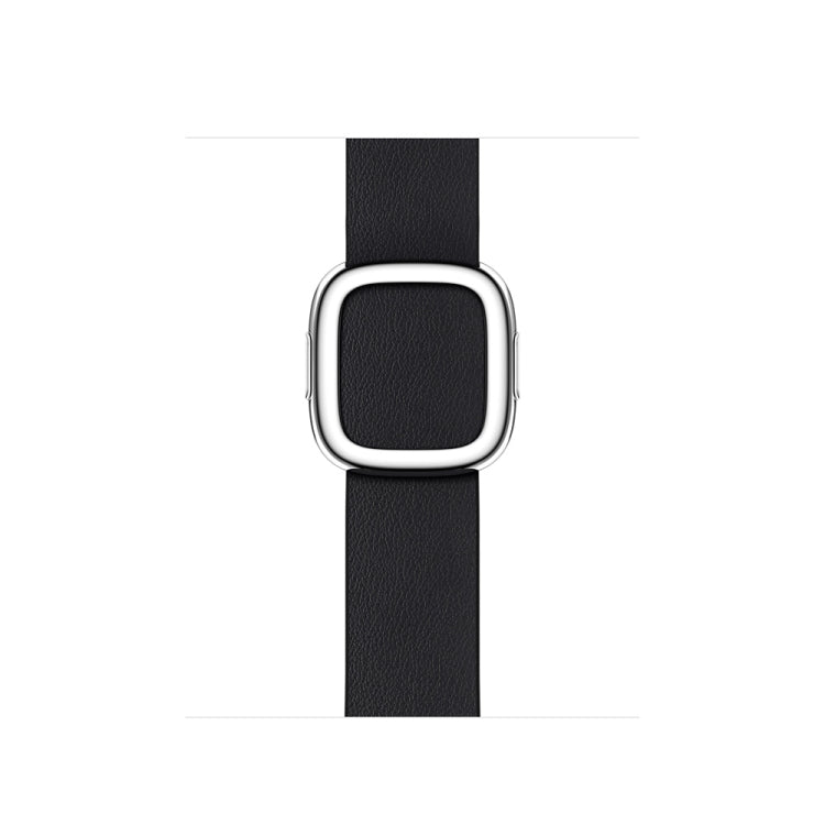 Modern Style Leather Watch Band For Apple Watch 49mm / 46mm / 45mm / 44mm / 42mm(Black) - Watch Bands by buy2fix | Online Shopping UK | buy2fix