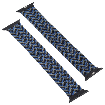 Plastic Buckle Mixed Color Nylon Braided Single Loop Watch Band For Apple Watch Ultra 49mm&Watch Ultra 2 49mm / Series 9&8&7 45mm / SE 3&SE 2&6&SE&5&4 44mm / 3&2&1 42mm, Size:XL(Camouflage Blue) - Watch Bands by buy2fix | Online Shopping UK | buy2fix