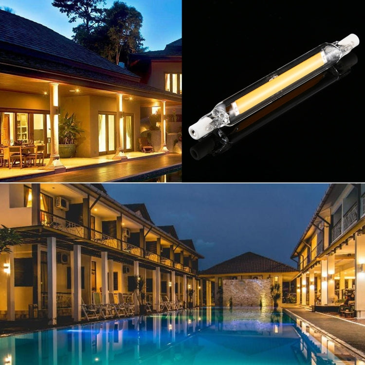 R7S 110V 7W 118mm COB LED Bulb Glass Tube Replacement Halogen Lamp Spot Light(3000K Warm Light) - LED Blubs & Tubes by buy2fix | Online Shopping UK | buy2fix