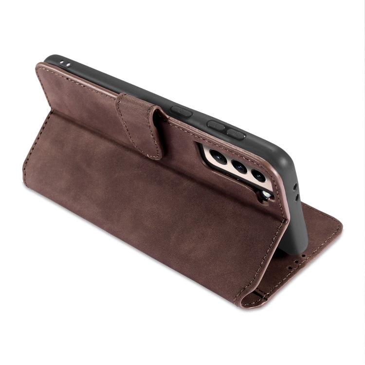 For Samsung Galaxy S21 5G DG.MING Retro Oil Side Horizontal Flip Case with Holder & Card Slots & Wallet(Coffee) - Galaxy S21 5G Cases by DG.MING | Online Shopping UK | buy2fix