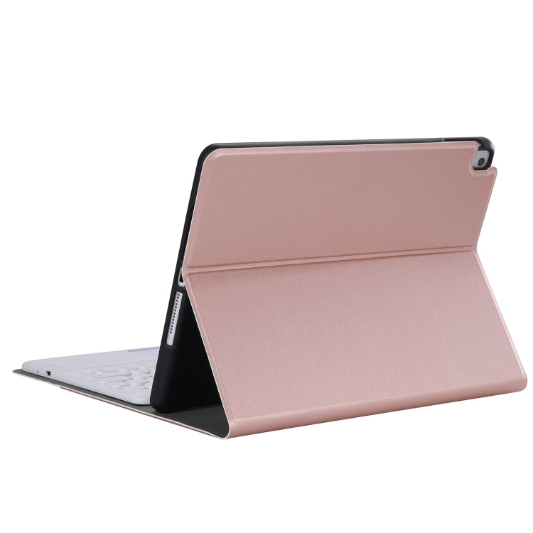 YA11B-A 2021 Detachable Lambskin Texture Round Keycap Bluetooth Keyboard Leather Tablet Case with Touch Control & Pen Slot & Stand For iPad Pro 11 (2021)(Rose Gold) - For iPad Pro by buy2fix | Online Shopping UK | buy2fix