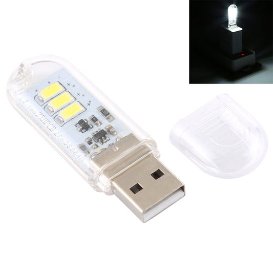 3W 3LEDs 5V 80LM USB LED Book Light Portable Night Light White Light - USB Light by buy2fix | Online Shopping UK | buy2fix