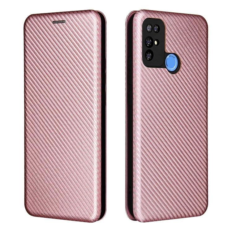 For Doogee X96 Pro Carbon Fiber Texture Horizontal Flip TPU + PC + PU Leather Case with Card Slot(Pink) - More Brand by buy2fix | Online Shopping UK | buy2fix