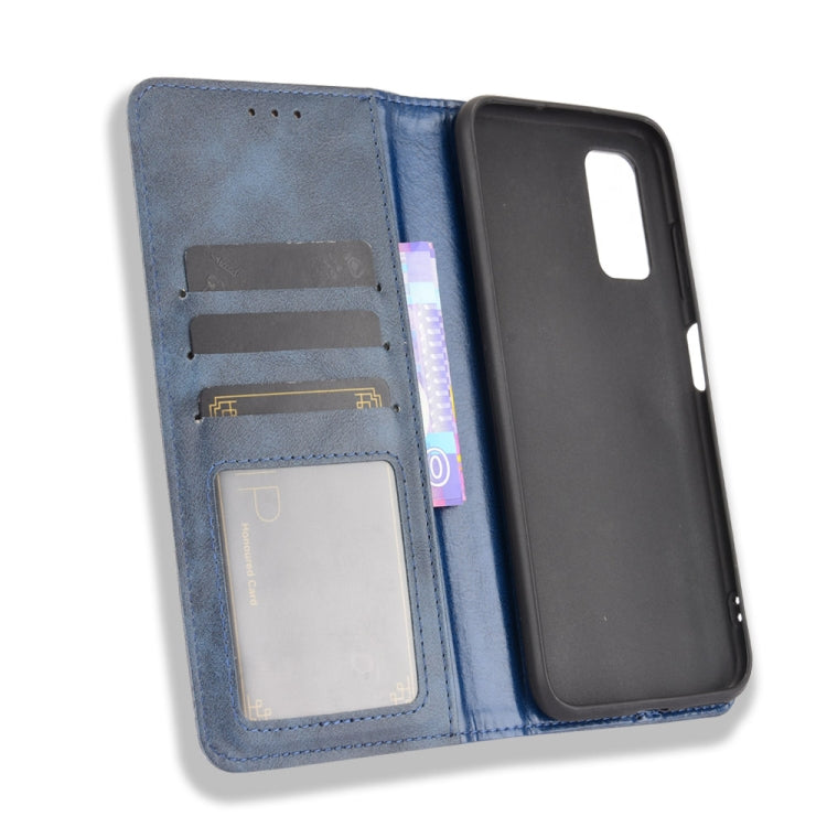 For Blackview A90 Magnetic Buckle Retro Crazy Horse Texture Horizontal Flip Leather Case with Holder & Card Slots & Photo Frame(Blue) - More Brand by buy2fix | Online Shopping UK | buy2fix