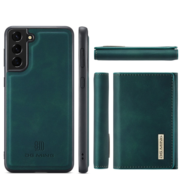 For Samsung Galaxy S21 DG.MING M1 Series 3-Fold Multi Card Wallet  Back Cover Shockproof Case with Holder Function(Green) - Galaxy Phone Cases by DG.MING | Online Shopping UK | buy2fix