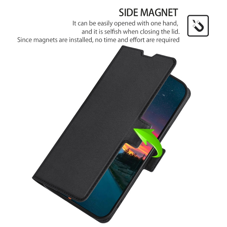 For Doogee X96 Pro Ultra-thin Voltage Side Buckle PU + TPU Horizontal Flip Leather Case with Holder & Card Slot(Black) - More Brand by buy2fix | Online Shopping UK | buy2fix