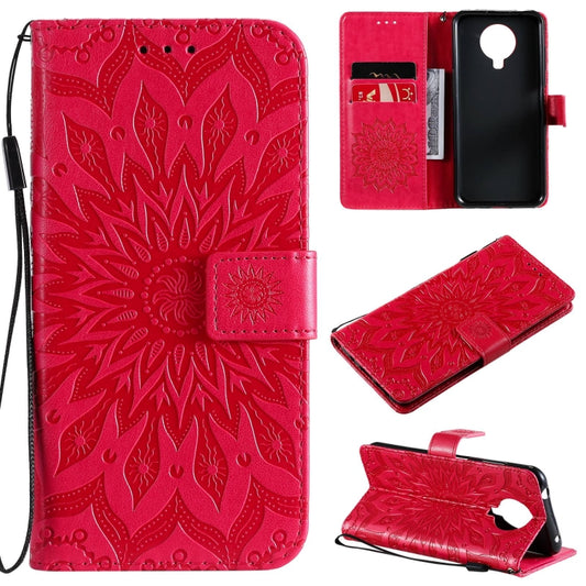 For Nokia 6.3 / G20 / G10 Sun Embossing Pattern Horizontal Flip Leather Case with Card Slot & Holder & Wallet & Lanyard(Red) - Nokia Cases by buy2fix | Online Shopping UK | buy2fix