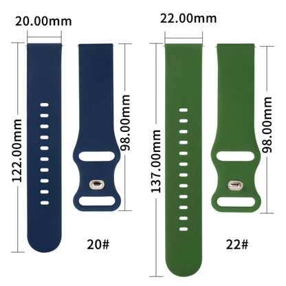 For Amazfit GTR 2 8-buckle Silicone Watch Band(Midnight Blue) - Watch Bands by buy2fix | Online Shopping UK | buy2fix