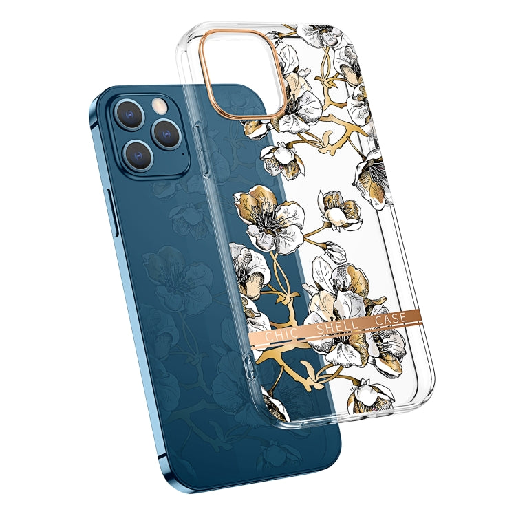 For iPhone 11 High Translucent Electroplating Flower Pattern TPU + PC Shockproof Case (Ewha) - iPhone 11 Cases by buy2fix | Online Shopping UK | buy2fix