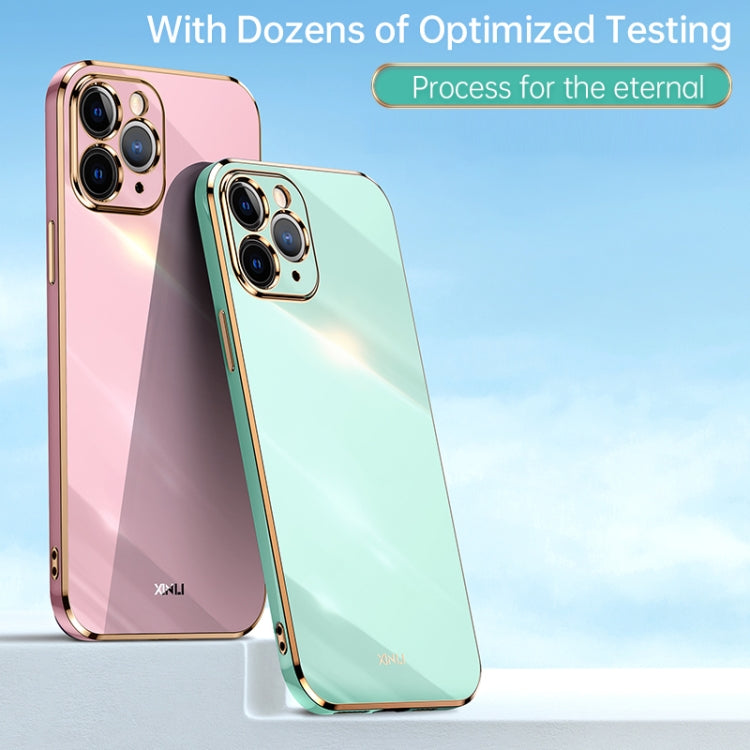 For iPhone 11 XINLI Straight 6D Plating Gold Edge TPU Shockproof Case (Celestial Blue) - iPhone 11 Cases by XINLI | Online Shopping UK | buy2fix