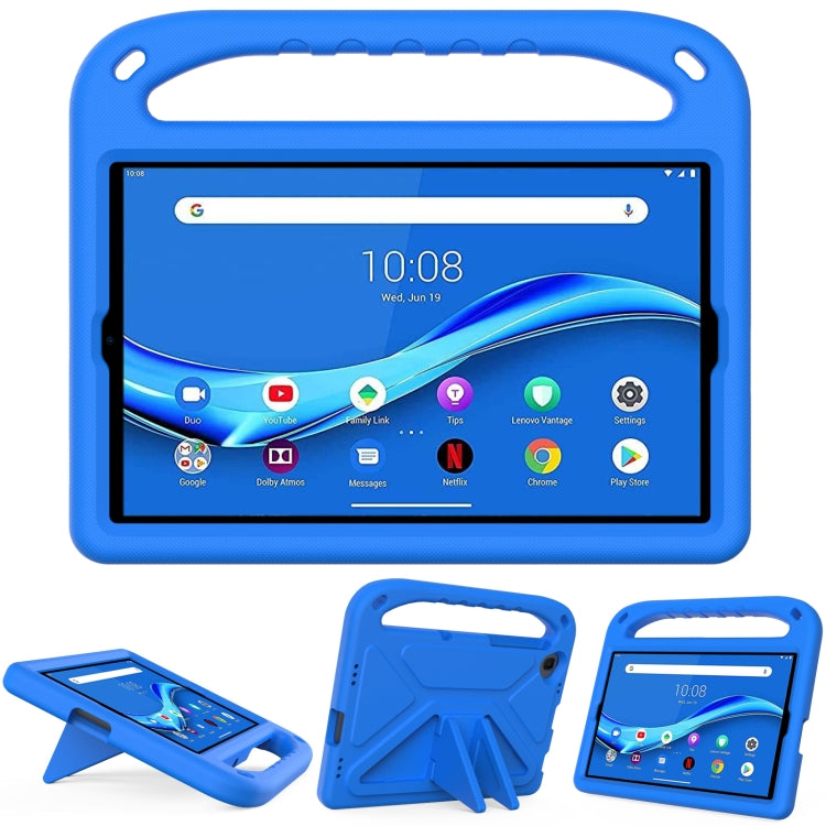 For Lenovo Tab M10 FHD Plus TB-X606F / TB-X606M Handle Portable EVA Shockproof Protective Case with Triangle Holder(Blue) - Lenovo by buy2fix | Online Shopping UK | buy2fix