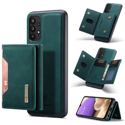 For Samsung Galaxy A32 5G DG.MING M2 Series 3-Fold Multi Card Bag Back Cover Shockproof Case with Wallet & Holder Function(Green) - Galaxy Phone Cases by DG.MING | Online Shopping UK | buy2fix