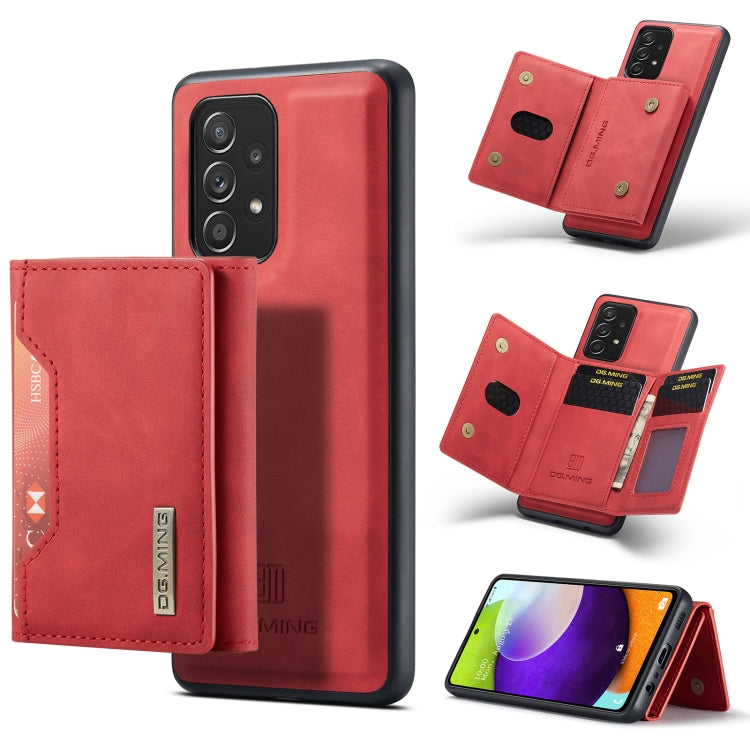 For Samsung Galaxy A52 5G / 4G DG.MING M2 Series 3-Fold Multi Card Bag + Back Cover Shockproof Case with Wallet & Holder Function(Red) - Galaxy Phone Cases by DG.MING | Online Shopping UK | buy2fix