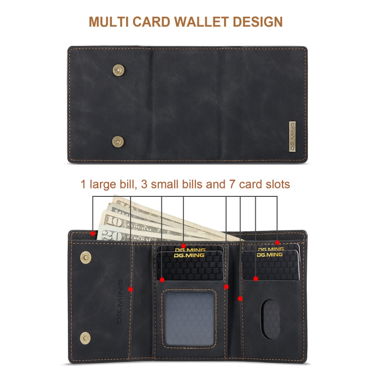 For Samsung Galaxy S20+ DG.MING M1 Series 3-Fold Multi Card Wallet  Back Cover Shockproof Case with Holder Function(Black) - Galaxy Phone Cases by DG.MING | Online Shopping UK | buy2fix