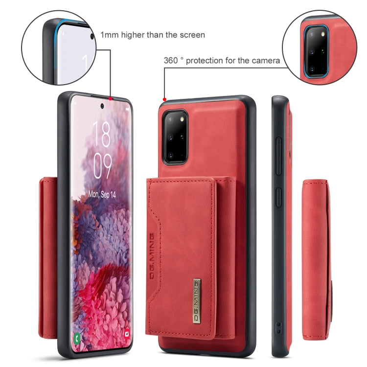 For Samsung Galaxy S20+ DG.MING M2 Series 3-Fold Multi Card Bag Back Cover Shockproof Case with Wallet & Holder Function(Red) - Galaxy Phone Cases by DG.MING | Online Shopping UK | buy2fix