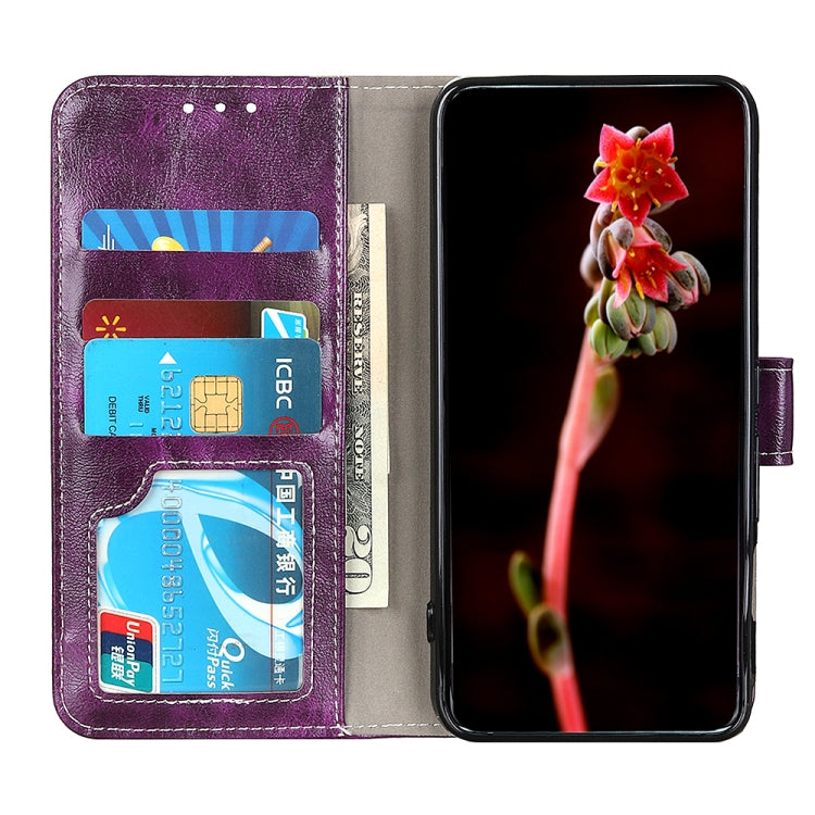 For Nokia XR20 5G Retro Crazy Horse Texture Horizontal Flip Leather Case with Holder & Card Slots & Photo Frame & Wallet(Purple) - Nokia Cases by buy2fix | Online Shopping UK | buy2fix