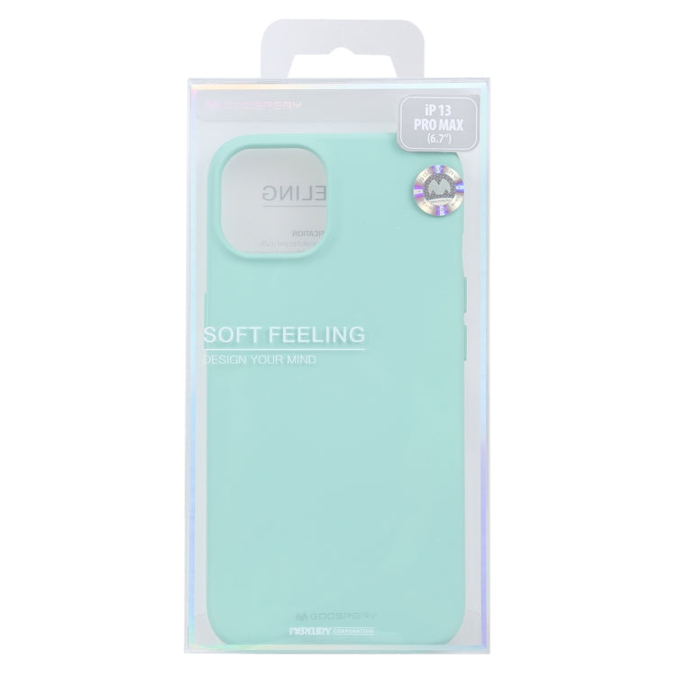 For iPhone 13 Pro GOOSPERY SOFT FEELING Liquid TPU Shockproof Soft Case (Mint Green) - iPhone 13 Pro Cases by GOOSPERY | Online Shopping UK | buy2fix