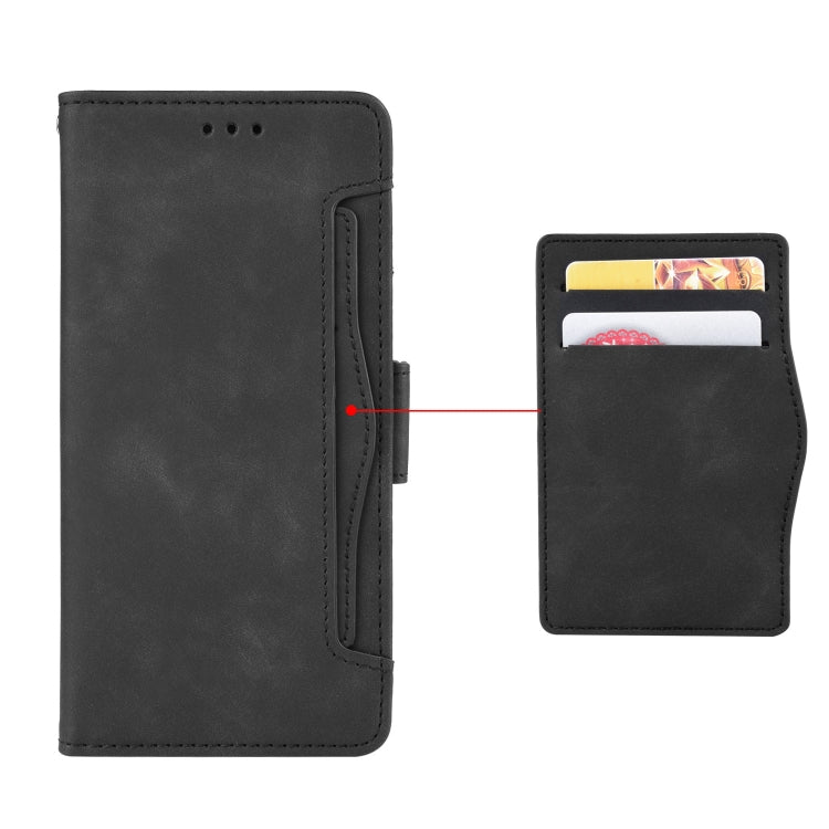 For Nokia XR20 Skin Feel Calf Pattern Horizontal Flip Leather Case with Holder & Card Slots & Photo Frame(Black) - Nokia Cases by buy2fix | Online Shopping UK | buy2fix