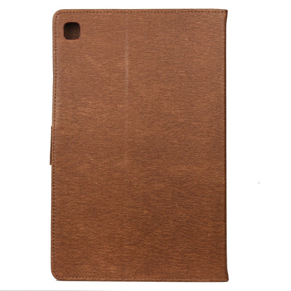 For Samsung Galaxy Tab S6 Lite / P610 Butterfly Flower Embossing Pattern Horizontal Flip Leather Case with Holder & Card Slots & Wallet(Brown) - Tab S6 Lite P610 / P615 by buy2fix | Online Shopping UK | buy2fix