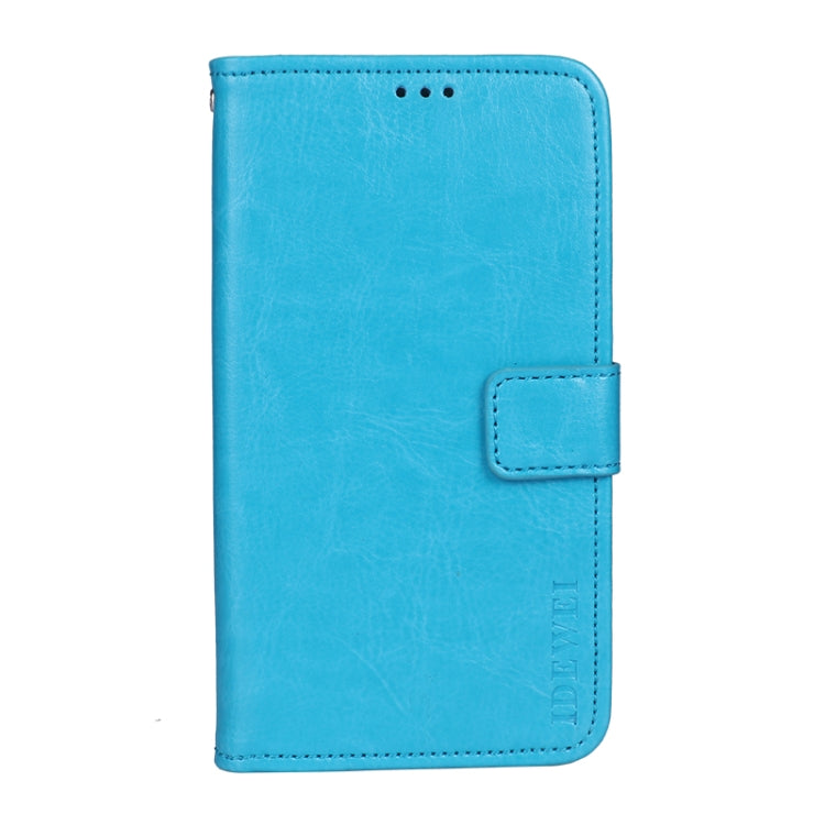 idewei Crazy Horse Texture Horizontal Flip Leather Case with Holder & Card Slots & Wallet For Motorola Edge 20(Sky Blue) - Motorola Cases by idewei | Online Shopping UK | buy2fix