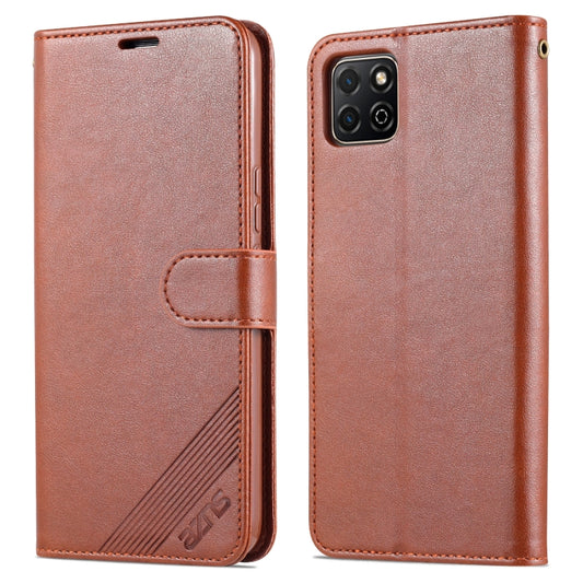 AZNS Sheepskin Texture Horizontal Flip Leather Case with Holder & Card Slots & Wallet For Honor Play 20(Brown) - Honor Cases by AZNS | Online Shopping UK | buy2fix