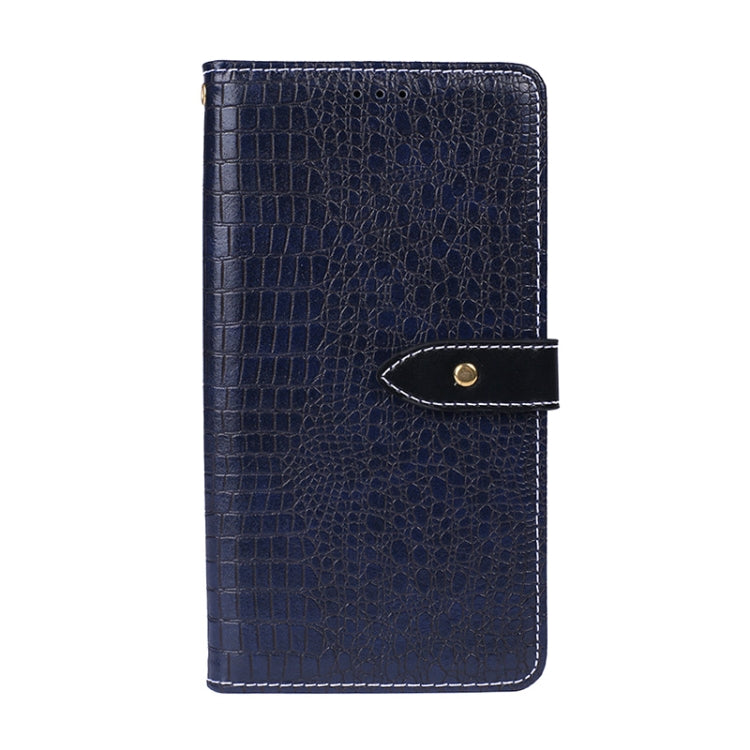 For Motorola Edge 20 idewei Crocodile Texture Horizontal Flip Leather Case with Holder & Card Slots & Wallet(Dark Blue) - Motorola Cases by idewei | Online Shopping UK | buy2fix