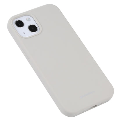 For iPhone 13 GOOSPERY SILICONE Solid Color Soft Liquid Silicone Shockproof Soft TPU Case(Stone Grey) - iPhone 13 Cases by GOOSPERY | Online Shopping UK | buy2fix