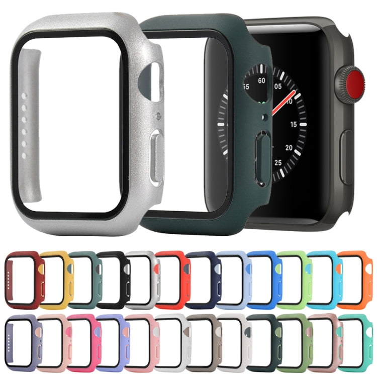 Shockproof PC+Tempered Glass Protective Case with Packed Carton For Apple Watch Series 3 & 2 & 1 42mm(Red) - Watch Cases by buy2fix | Online Shopping UK | buy2fix