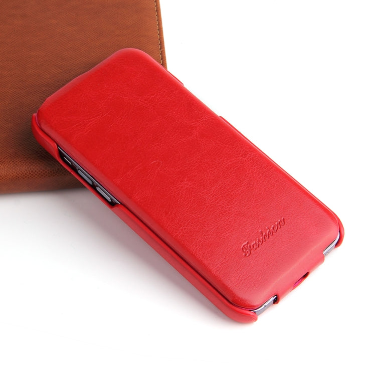 For iPhone 13 Pro Fierre Shann Retro Oil Wax Texture Vertical Flip PU Leather Case (Red) - iPhone 13 Pro Cases by FIERRE SHANN | Online Shopping UK | buy2fix