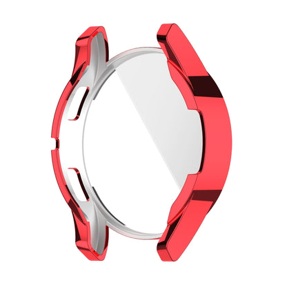 For Samung Galaxy Watch4 44mm Full Coverage TPU Electroplating Protective Case Cover(Red) - Watch Cases by buy2fix | Online Shopping UK | buy2fix