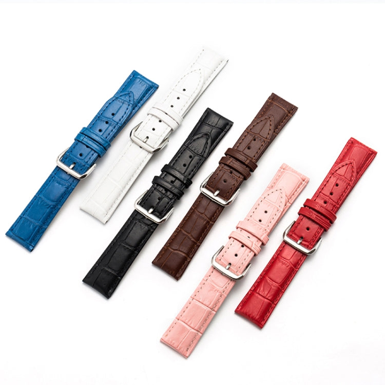 22mm Two-layer Cowhide Leather Bamboo Joint Texture Watch Band(Pink) - Watch Bands by buy2fix | Online Shopping UK | buy2fix