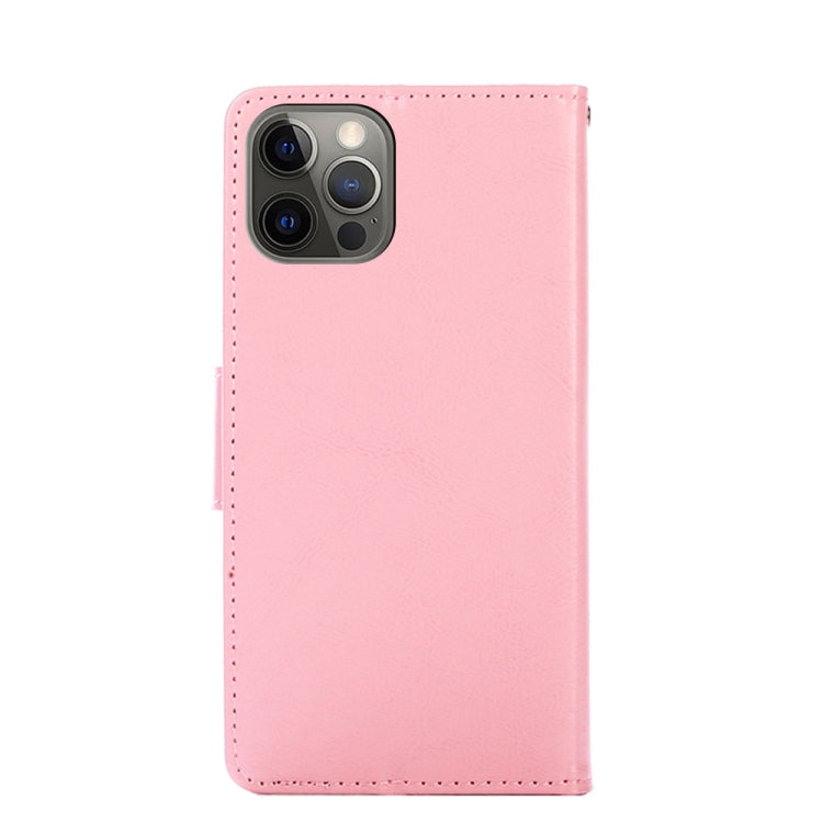 For iPhone 13 Crystal Texture Horizontal Flip Leather Case with Holder & Card Slots & Wallet(Pink) - iPhone 13 Cases by buy2fix | Online Shopping UK | buy2fix