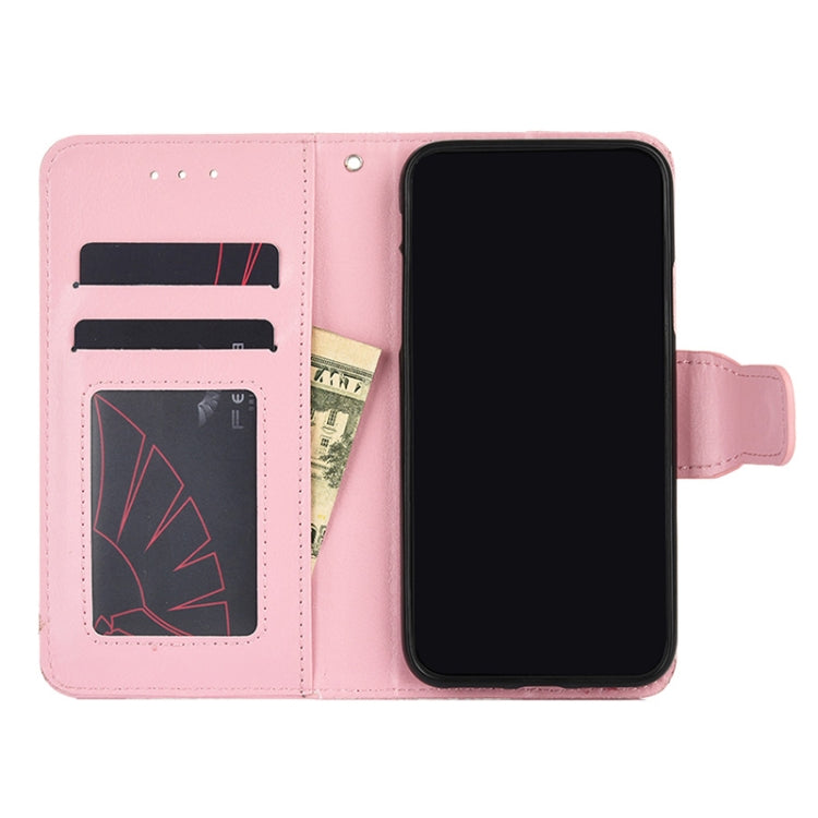 For iPhone 13 Crystal Texture Horizontal Flip Leather Case with Holder & Card Slots & Wallet(Pink) - iPhone 13 Cases by buy2fix | Online Shopping UK | buy2fix