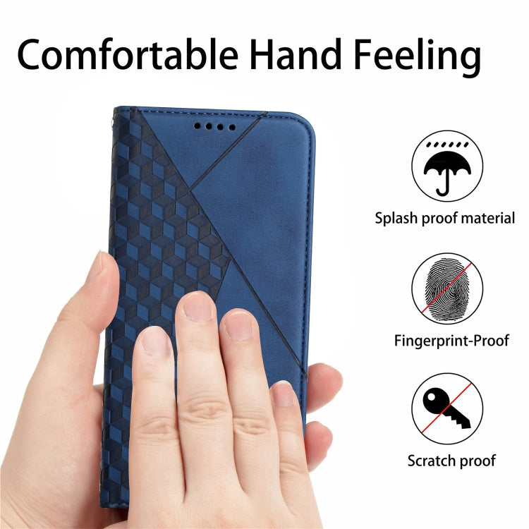 For iPhone 11 Pro Diamond Pattern Splicing Skin Feel Magnetic Horizontal Flip Leather Case with Card Slots & Holder & Wallet (Blue) - iPhone 11 Pro Cases by buy2fix | Online Shopping UK | buy2fix