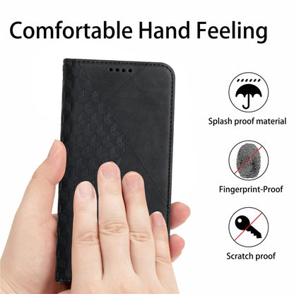 For iPhone 11 Pro Diamond Pattern Splicing Skin Feel Magnetic Horizontal Flip Leather Case with Card Slots & Holder & Wallet (Black) - iPhone 11 Pro Cases by buy2fix | Online Shopping UK | buy2fix