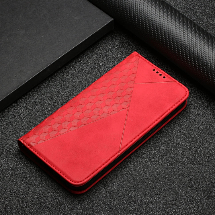 For iPhone 11 Pro Max Diamond Pattern Splicing Skin Feel Magnetic Horizontal Flip Leather Case with Card Slots & Holder & Wallet (Red) - iPhone 11 Pro Max Cases by buy2fix | Online Shopping UK | buy2fix