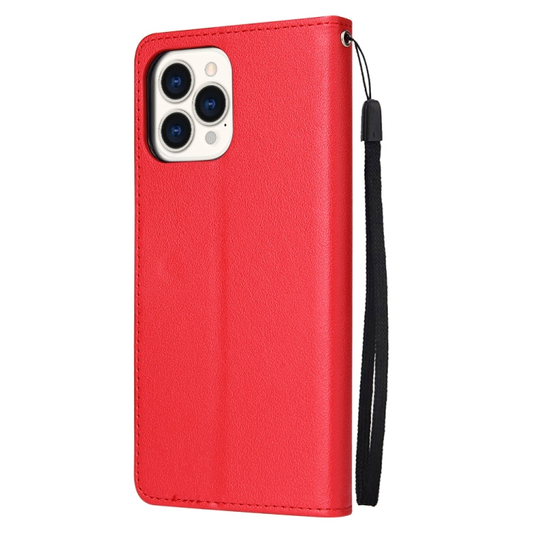 For iPhone 13 Pro Max Multifunctional Horizontal Flip Leather Case, with Three Card Slot & Holder & Photo Frame & Lanyard (Red) - iPhone 13 Pro Max Cases by buy2fix | Online Shopping UK | buy2fix