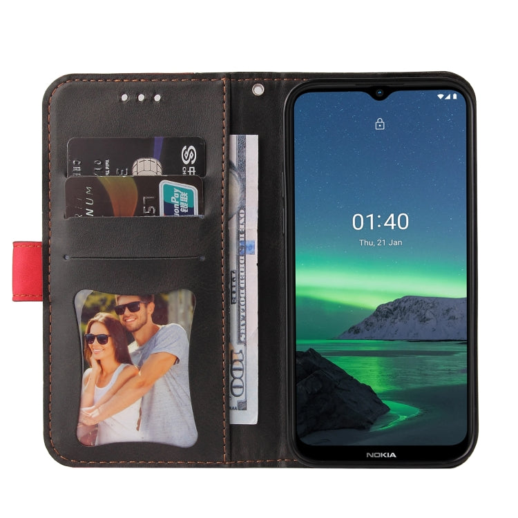 For Nokia 1.4 Business Stitching-Color Horizontal Flip PU Leather Case with Holder & Card Slots & Photo Frame(Red) - Nokia Cases by buy2fix | Online Shopping UK | buy2fix