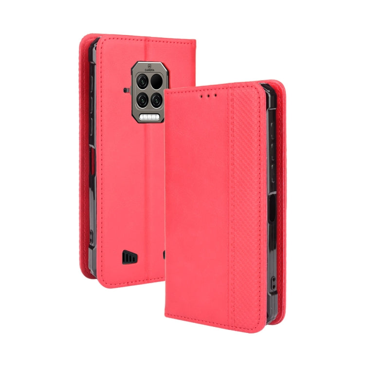 For Doogee S86 / S86 Pro Magnetic Buckle Retro Pattern Horizontal Flip Leather Case with Holder & Card Slot & Wallet(Red) - More Brand by buy2fix | Online Shopping UK | buy2fix