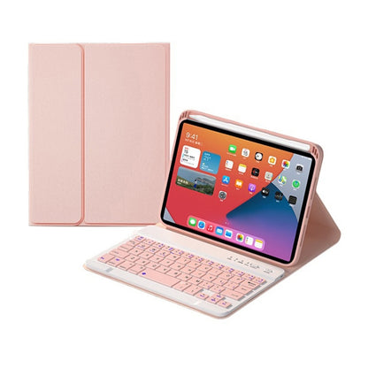 HK006 Square Keys Detachable Bluetooth Keyboard Leather Tablet Case with Holder for iPad mini 6(Pink) - For iPad mini by buy2fix | Online Shopping UK | buy2fix