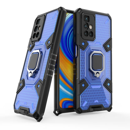 For Xiaomi Redmi 10 Space PC+TPU Shockproof Case with Ring Holder(Blue) - Xiaomi Cases by buy2fix | Online Shopping UK | buy2fix